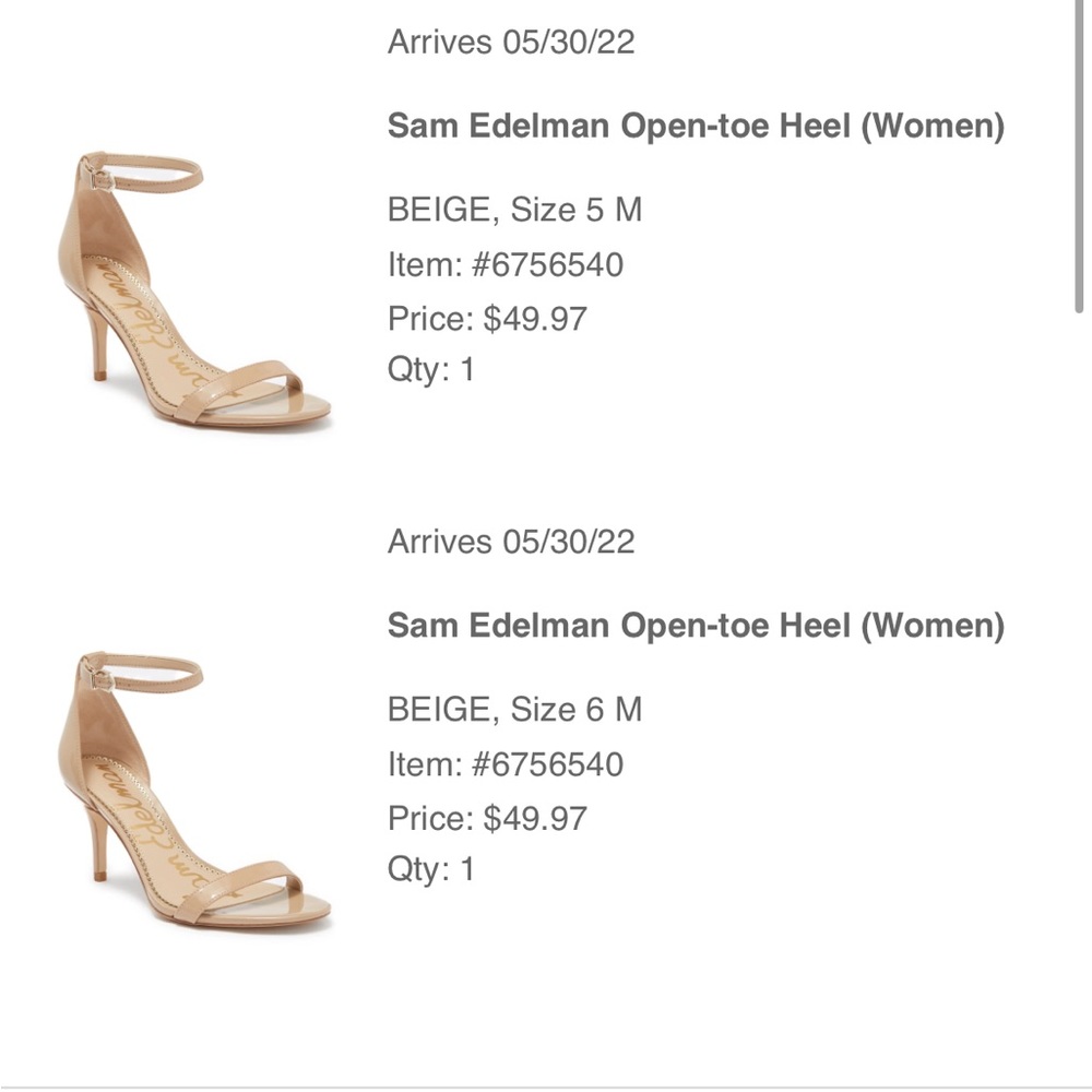 Brand new in box. Sam Edelman Nude One-strap stiletto low heel. Size 5.